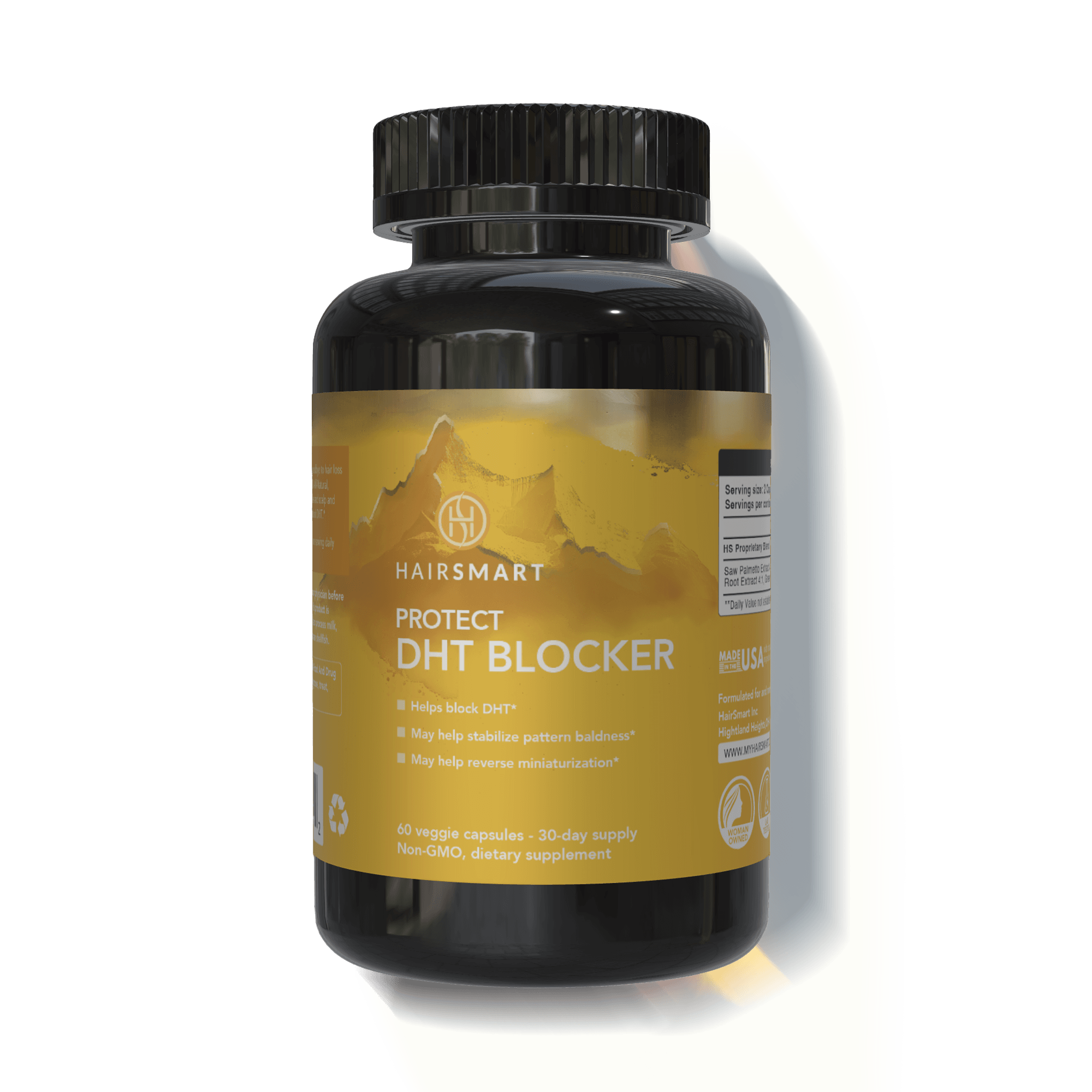 100% Natural DHT BLOCKER - for Male Pattern Hair Loss; 60 Capsules