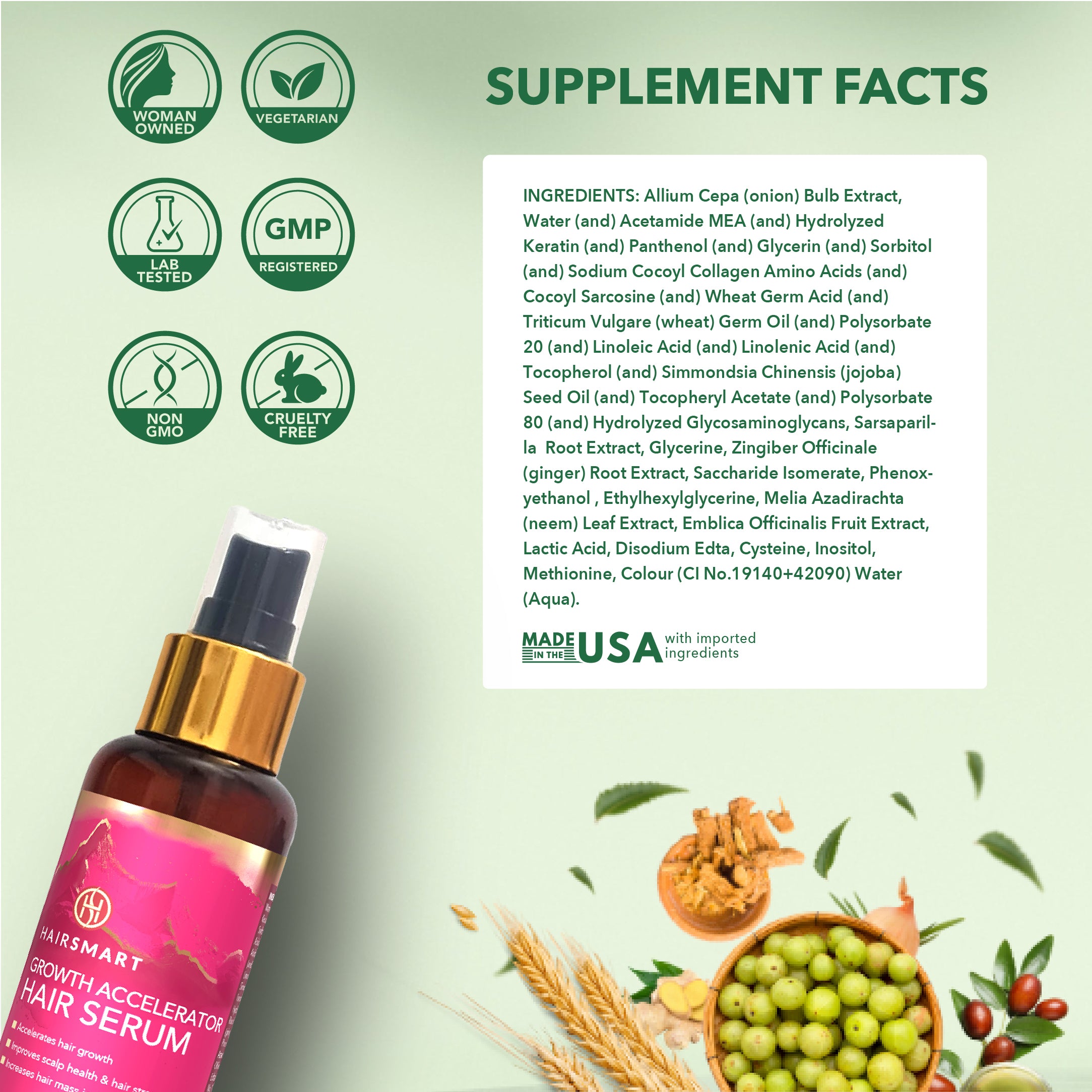 Hair Growth Accelerator Serum for Women & Men; 100 ml