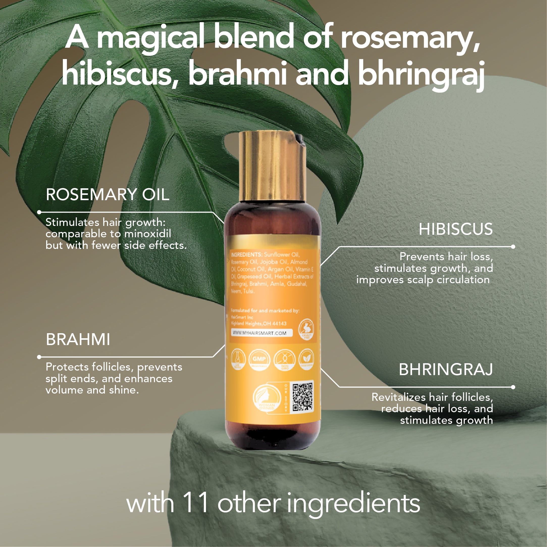 Rosemary Bhringraj Amla Ayurvedic Hair Growth Oil – 100ml