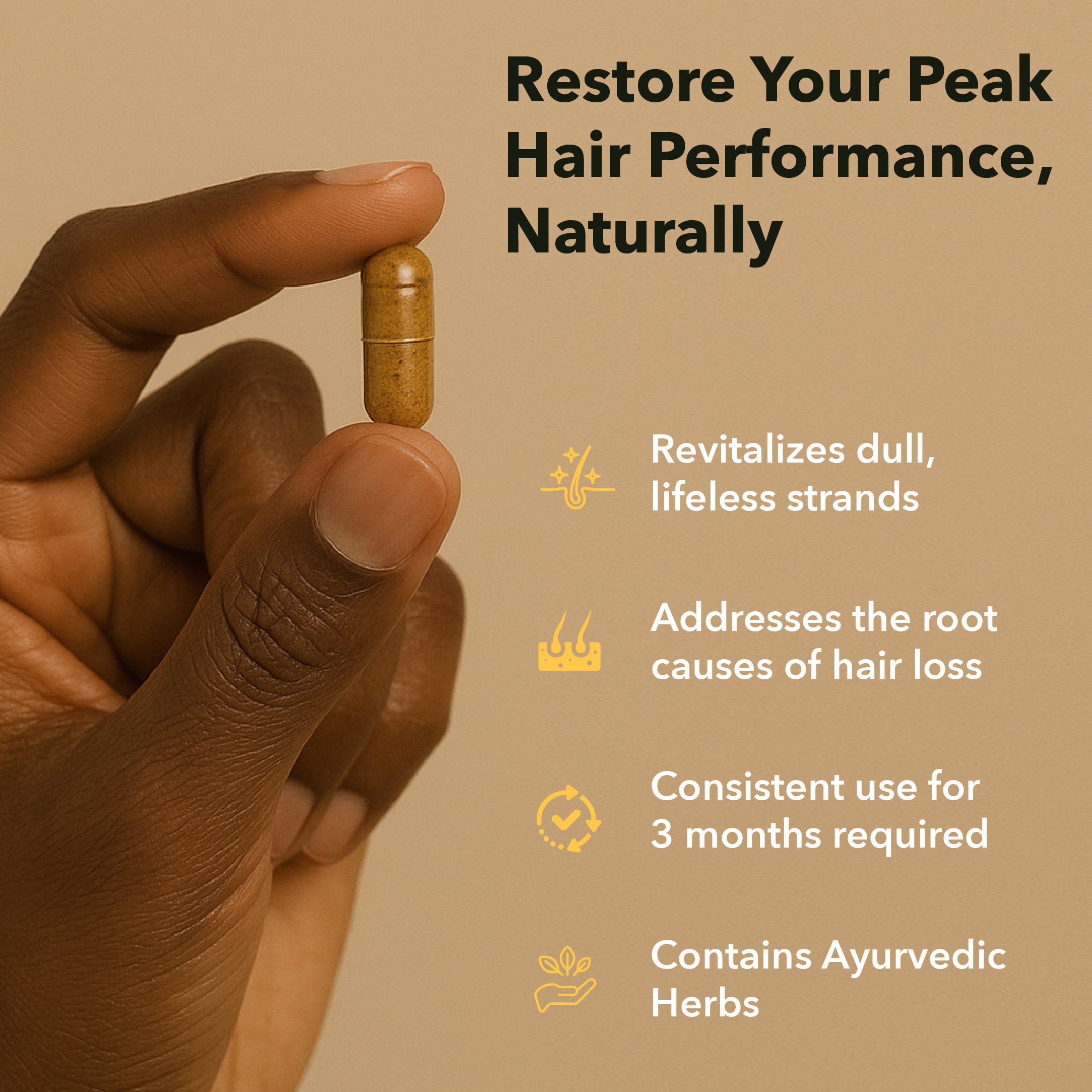 H5 Hair Growth+ Vitamin – Advanced Hair Strength & Regrowth Formula; 90 capsules