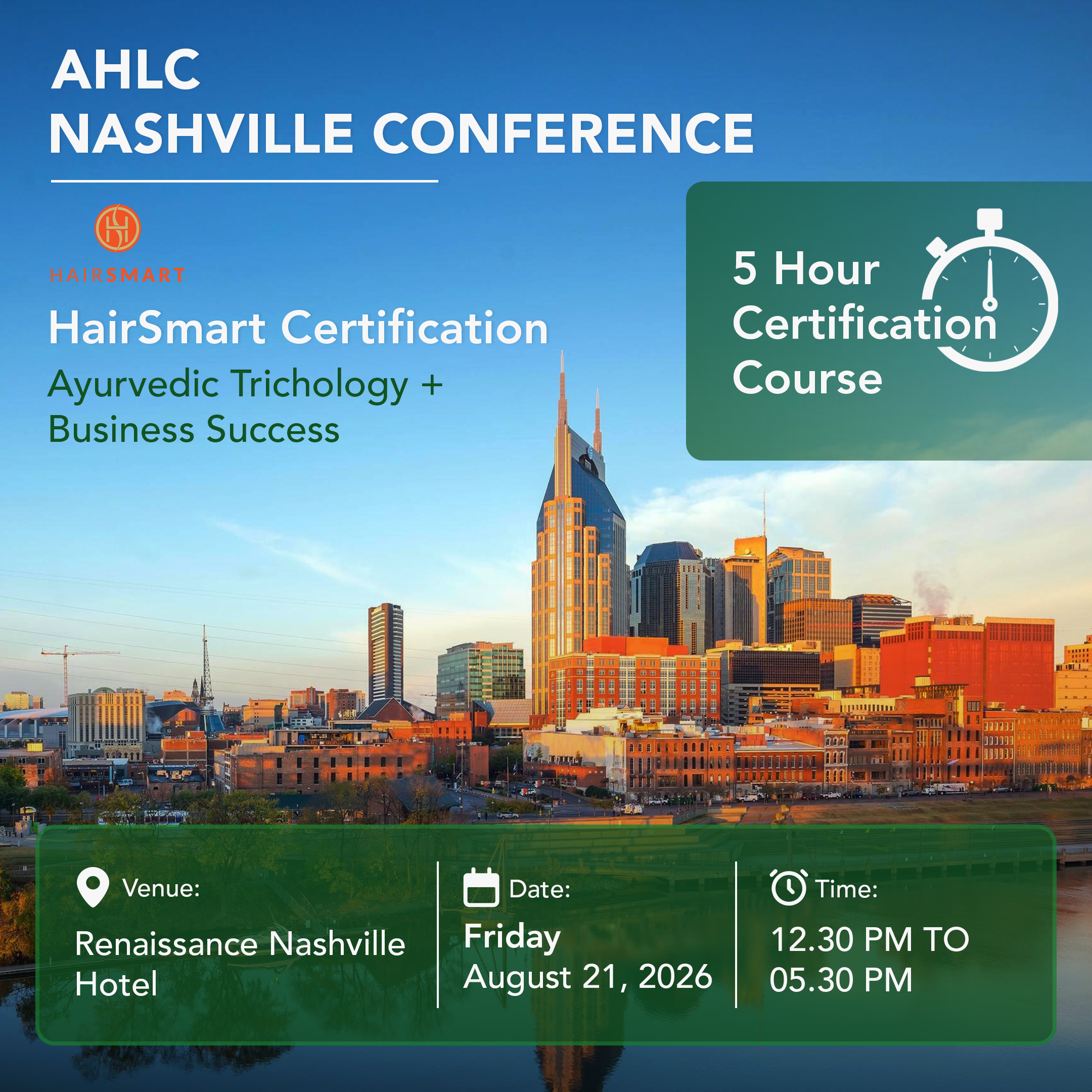HairSmart's Ayurvedic Trichology + Business Success Certification, Nashville AHLC