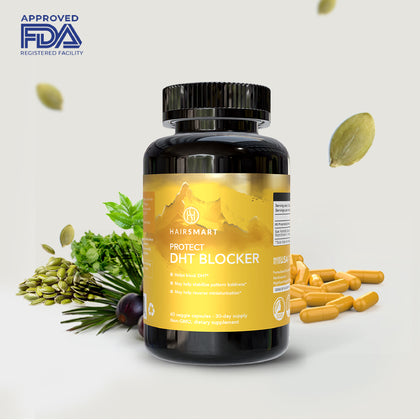100% Natural DHT BLOCKER for Genetic Hair Loss in Men & Women; 60 Capsules